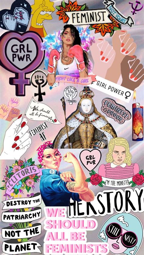 Feminist Wallpaper Picsart Collage Girl Power Art Feminist