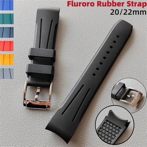 High Quality FKM Fluorine Rubber Watch Strap For Omega Seamaster 300