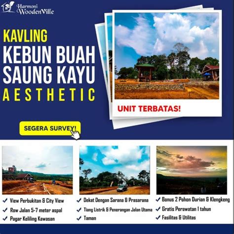 Tanah Kavling 100 Meter Kebun Buah Pondok Kayu