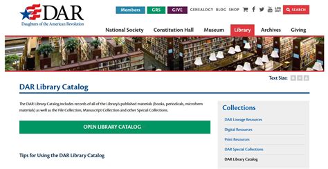 The New & Improved DAR Library Website Catalog | Empty Branches on the ...