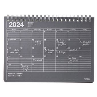 Cuaderno Con Calendario 2024 Mark S Grande Para Anotar Mes Visto Negro