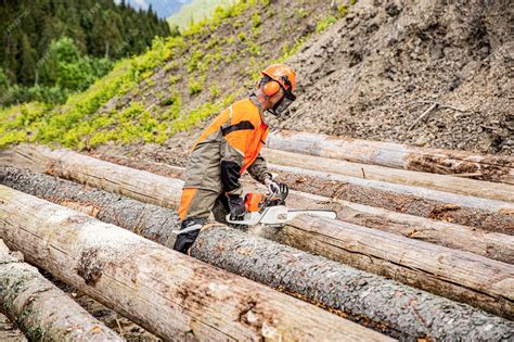 Premium Photo Deforestation Forest Cutting Concept Woodcutter Lumberjack Is Man Chainsaw Tree