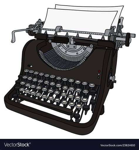 Vintage Typewriter Royalty Free Vector Image VectorStock