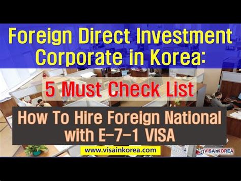 How To Hire E Visa By Foreign Direct Invested Company In Korea Must