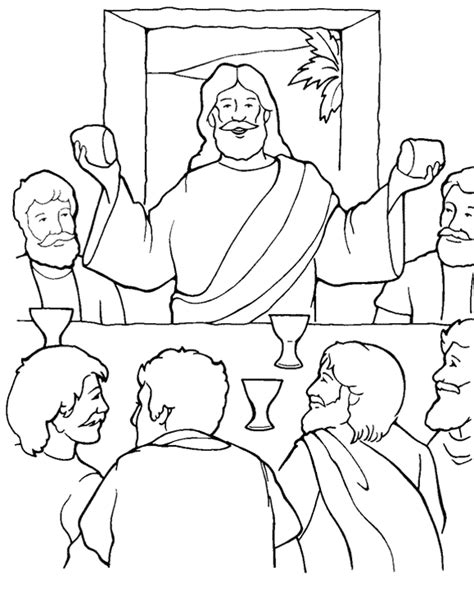 Free Printable Last Supper Coloring Pages