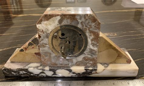 Vintage French Art Deco Marble Mantle Clock As Found Ebay