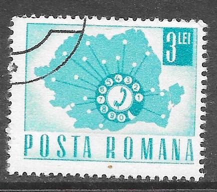 Romania L Telephone Dial And Map Of Romania Cto F Vf Europe