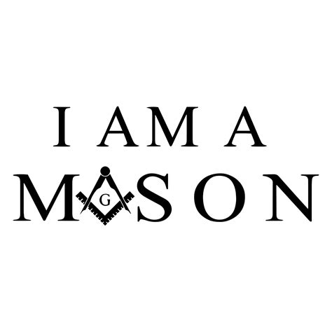 I Am A Mason Square Compass Masonic Vinyl Decal TME EMB D