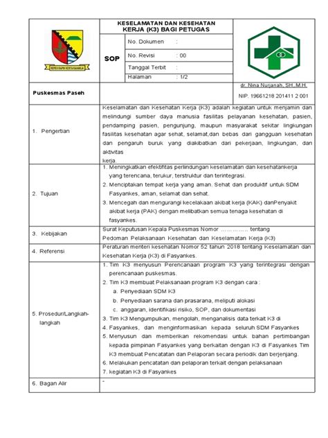 Sop Keselamatan Dan Kesehatan Pdf