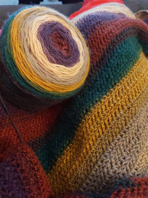 I Have 6 Balls Of Multi Colored Yarn For This Blanket One Of Them Was