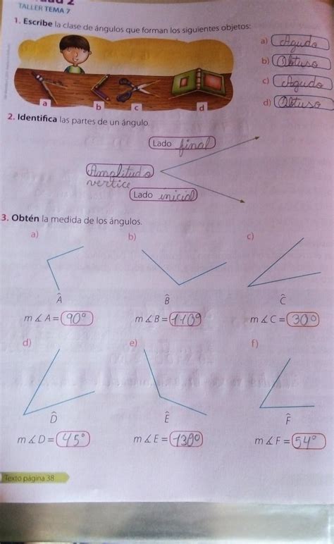 Ler Tema Escribe La Clase De Ngulos Que Forman Los Siguientes