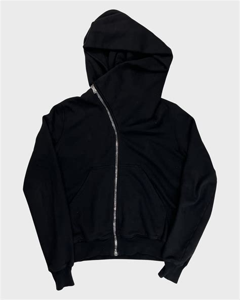 Rick Owens mountain Zip up Hoodie black SZ:S – Bankofgrails