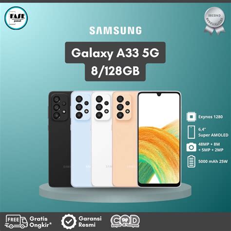 Jual Samsung Galaxy A33 5G 8 128GB Resmi Sein Second Bekas Shopee