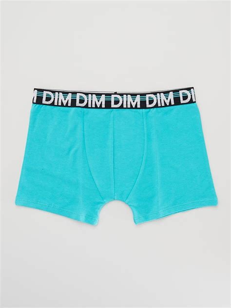 Lot De Boxers Dim Imprim S Noir Bleu Vert Kiabi