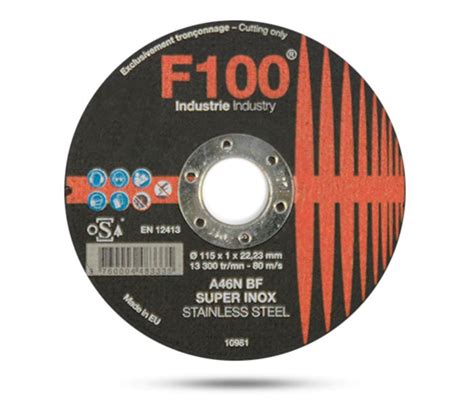 Disque à tronçonner F100 plat SUPER INOX Centrale Directe