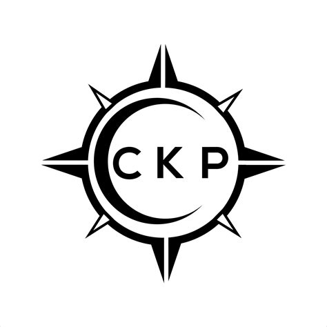 Ckp Abstract Technology Circle Setting Logo Design On White Background