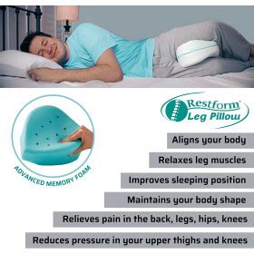 Restform Leg Pillow Sadapte Aux Contours De Vos Jambes Genoux Et