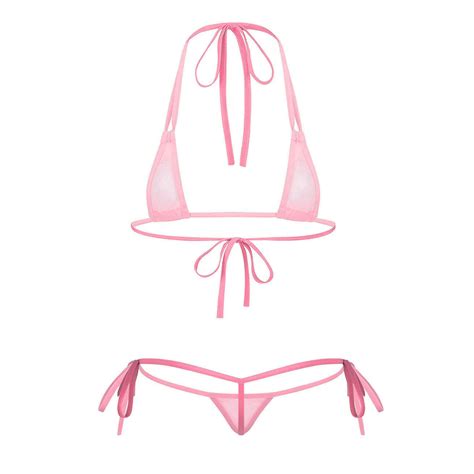 Women Sexy Micro Bikini Set See Through Mesh Ubuy India