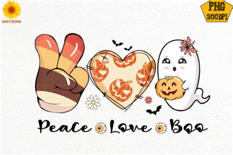 Peace Love Boo Sublimation Graphic By Daisy Design Creative Fabrica