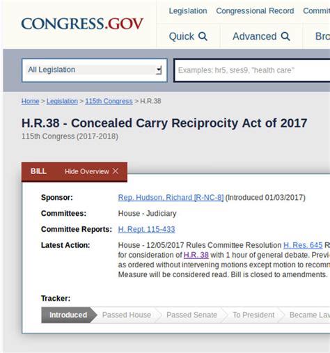 Gun Watch Hr 38 Concealed Carry Reciprocity Passes House 231 198