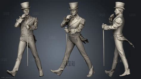 Джонни Уокер - 3d stl модель для ЧПУ