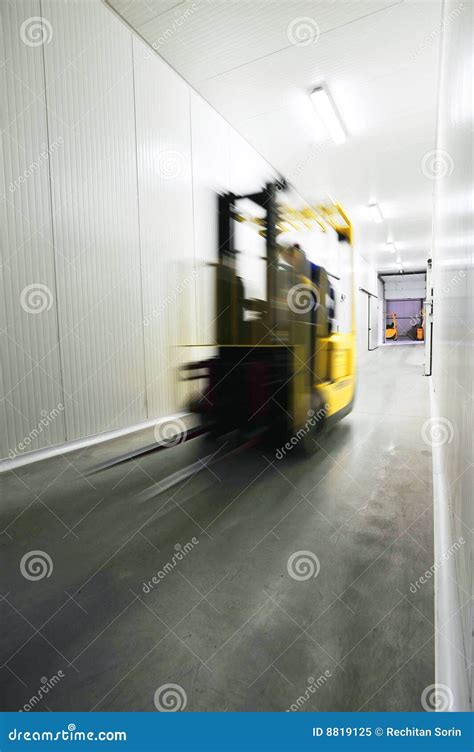 Fork-lift truck stock image. Image of movement, long, pallet - 8819125