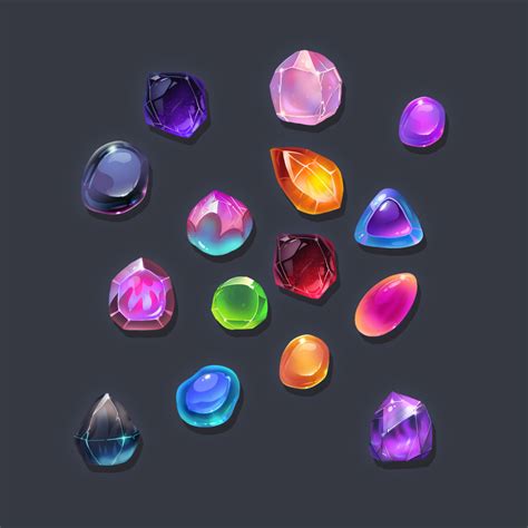 Gems Jovana Damcevska Game Concept Art Game Gem Game Icon