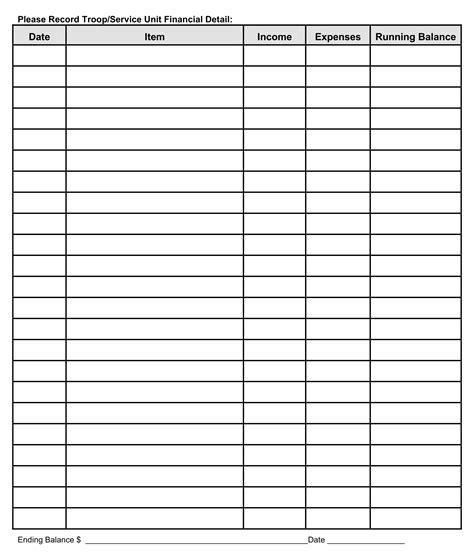 Blank Excel Spreadsheet Template