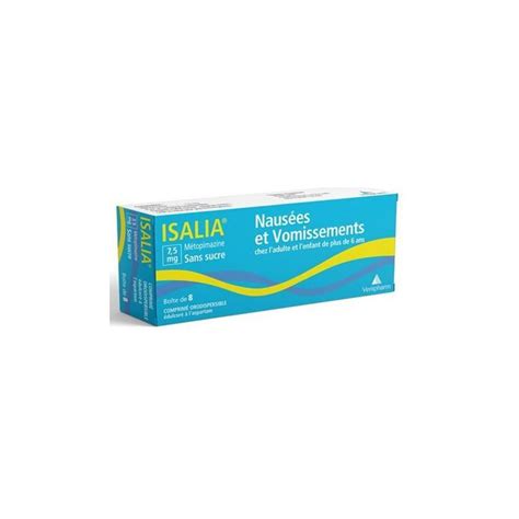 Isalia 7 5 mg Nausées et Vomissements 8 comprimés orodispersibles