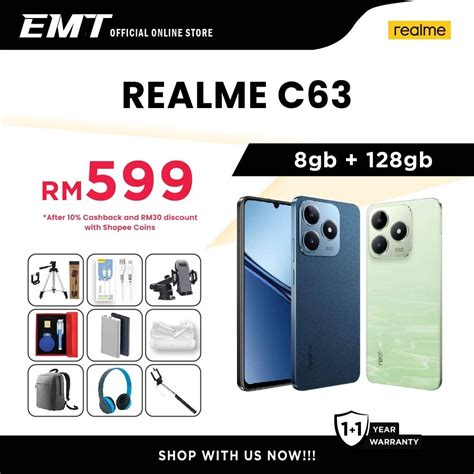 REALME C63 8GB RAM 128GB ROM Original REALME Malaysia Shopee Malaysia