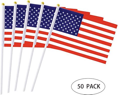 D Buy 50 Pack Usa Stick Flags Hand Held Small American