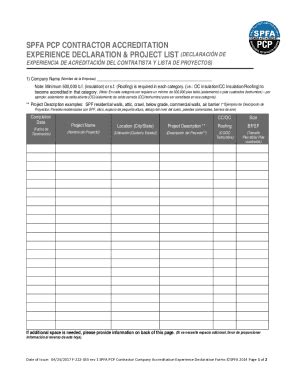 Fillable Online F 222 035 Rev 1 SPFA PCP Contractor Company