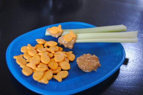 Kids In The Kitchen Celery Fishing Poles And Gold Fish Fun Kids