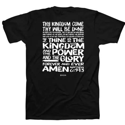 T Shirt Lords Prayer Black Goodruby Christian Bookstore