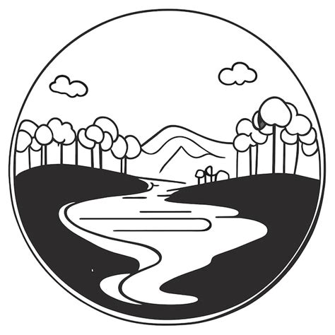 River Clipart Black And White