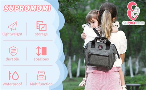Supromomi Small Diaper Bag Backpack Mini Tote Diaper Bags