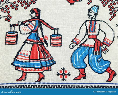 Folk Embroidery - One of the Oldest Forms of Applied Art. Stock Photo ...