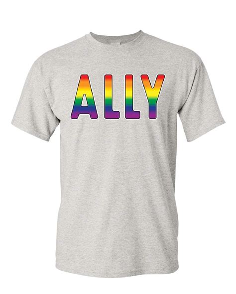 Gay Pride Ally T Shirt Lgbt Gay Love Same Sex Marriage Rainbow S T Pilihax