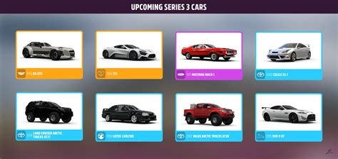 Upcoming series 3 cars in Forza Horizon 5 : r/forza