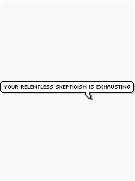 "skepticism" Sticker for Sale by cryptidtessa | Redbubble