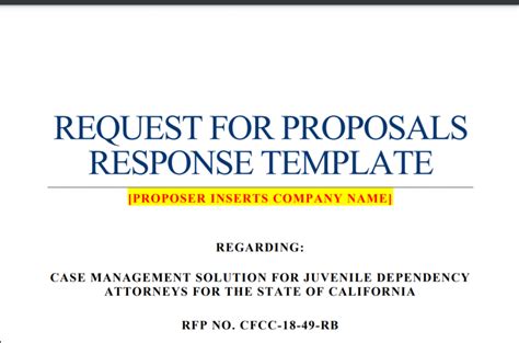 9 Rfp Response Template Editable Download Word Pdf Partnership For Learning