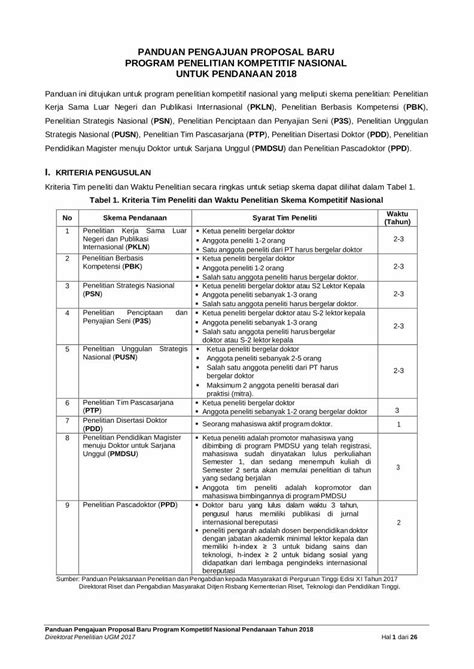 Pdf Panduan Pengajuan Proposal Baru Program Fkg Ugm Ac Id Id Wp