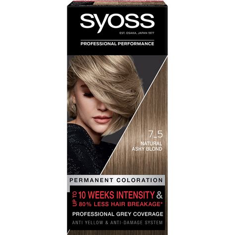 Боя за коса Syoss Color Baseline Перманентна 7 5 Gray Blonde 115 мл