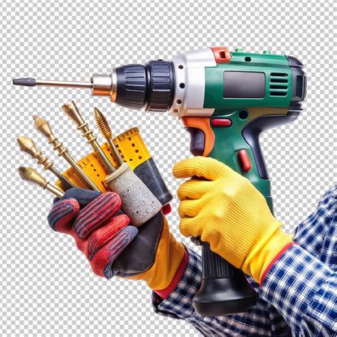 Cordless Drill Isolated On Transparent Premium AI Generated PSD