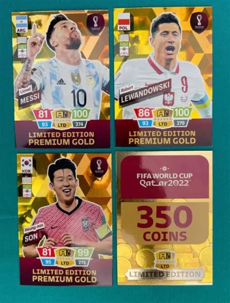 Gold Card Set Limited Edition Panini Adrenalyn Xl Fifa World Cup