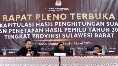 KPU Sulbar Rampungkan 4 Kabupaten Rekapitulasi Suara Tingkat Provinsi