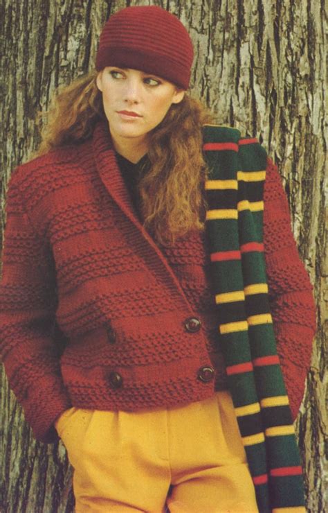 Craft Supplies And Tools Sewing And Fiber Knitting Vintage Womens Jacket Knitting Pattern Pdf Ladies