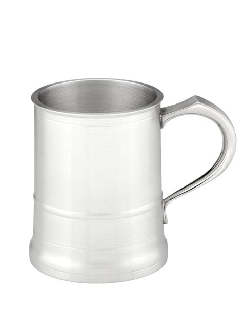 Solid Pewter Beer Mug Stein Tankard Traditional Colonial Design