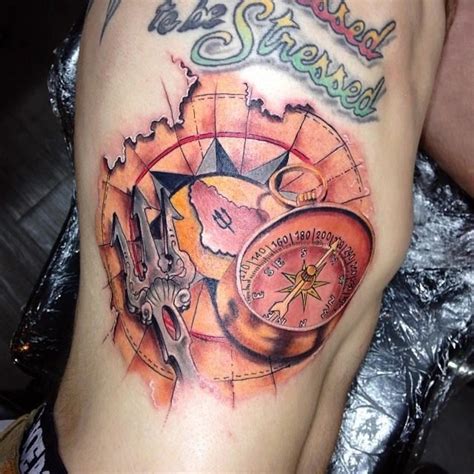 Chronic Ink Tattoo Toronto Tattoo Map Compass Rib Tattoo By Luis