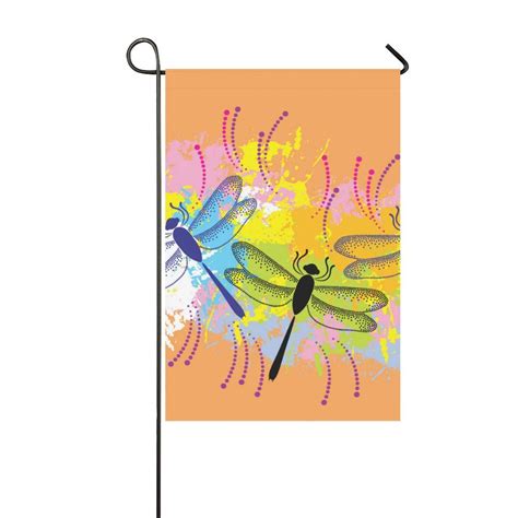 Mkhert Dragonflies Garden Flag Banner Decorative Flag For Wedding Party